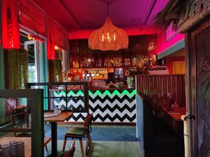 Inside of the restaurant at The Bamboo Room in Hoorn