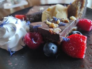 Chocolate vegan cake at The Bamboo Room in Hoorn