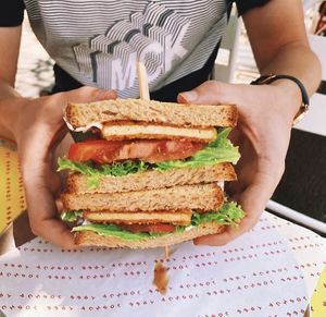 TLT sandwich (tofu, lettuce, tomato) at Joshua Tree Cafe in Athens