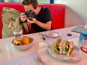 Vegan pancakes and TLT at Joshua Tree Cafe in Athens