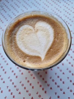 Flat white at Joshua Tree Cafe in Athens
