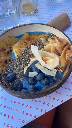 Stellar bowl was amazing, coconut yogurt, fresh fruit, best breakfast in Greece! at Joshua Tree Cafe in Athens