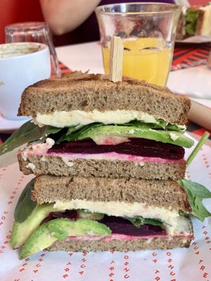 Beetroot sandwich  at Joshua Tree Cafe in Athens