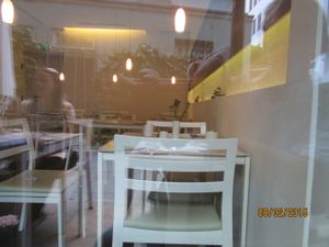 chez Nico, looking in the window. at Chez Nico in Innsbruck