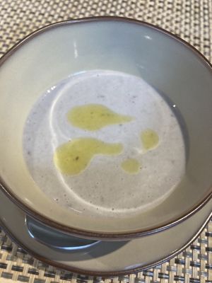 So good mushroom soup  at PEACE TABLE - 渋谷 道玄坂店 in Tokyo