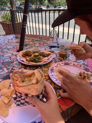The Chile relleno burrito is 100! We tried three of their tacos - all great. And a quesadilla which was amazing because they make their own cheese so it’s not  crappy daiya  at Vegan by El Zamorano in Costa Mesa