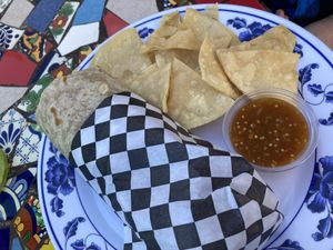 Asada burrito  at Vegan by El Zamorano in Costa Mesa