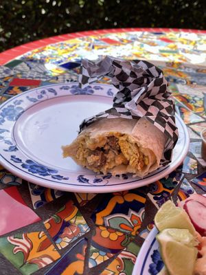 Classic breakfast burrito  at Vegan by El Zamorano in Costa Mesa