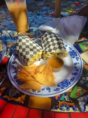 California burrito at Vegan by El Zamorano in Costa Mesa