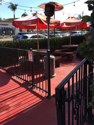 Outdoor seating  at Vegan by El Zamorano in Costa Mesa