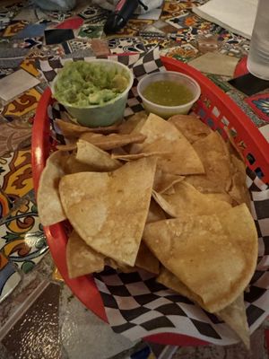Chips and guac   at Vegan by El Zamorano in Costa Mesa