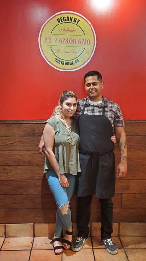 David and Julia at Vegan by El Zamorano in Costa Mesa