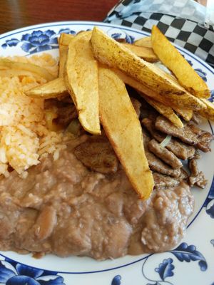 Carne asada plate😋 at Vegan by El Zamorano in Costa Mesa