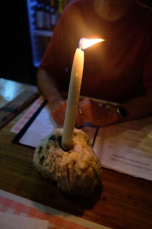 Candle at Sobre Las Olas in Cahuita