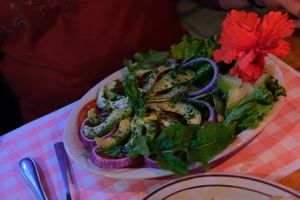 Salad at Sobre Las Olas in Cahuita