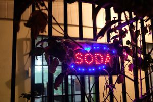 Sign at Soda La Casita de Yaki in San Jose