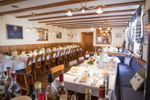 Restaurant interior at Landgasthof Löwen in Obersasbach