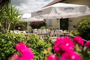Beer garden at Landgasthof Löwen in Obersasbach