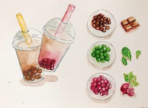 Handmade bubble tea at Saigon Noodle Bar in Rovaniemi