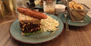 The Elysian signature burger at Elysian Restaurant in Nicosia