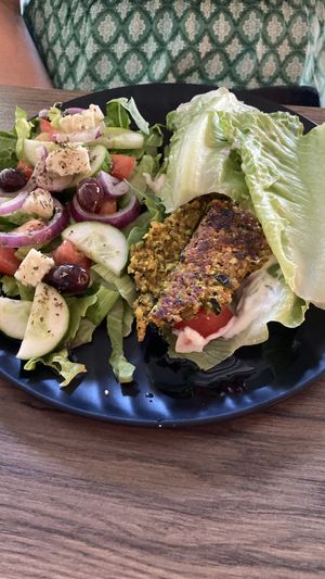 Falafel wrapped in lettuce   at Elysian Restaurant in Nicosia