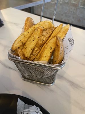 Cypriot potatoes   at Elysian Restaurant in Nicosia