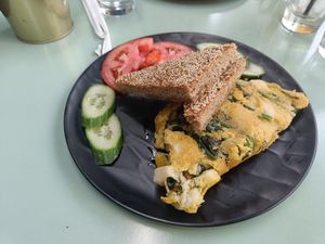 Omelette at Elysian Restaurant in Nicosia