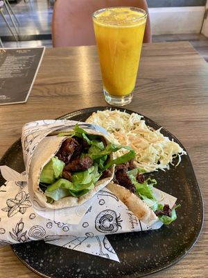 BBQ organic jackfruit   at Elysian Restaurant in Nicosia