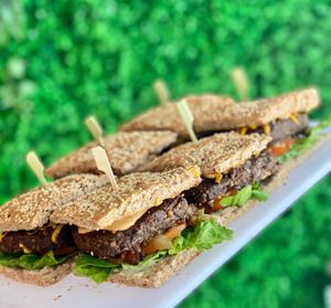 Our Signature Burger is the talk of the town! Available single and double! at Elysian Restaurant in Nicosia