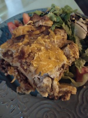 Cannelloni with soya mince and bechamel at Elysian Restaurant in Nicosia