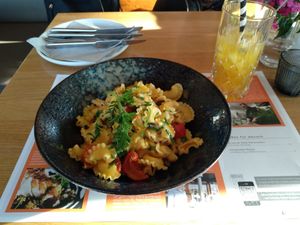 Hausgemachte Nudeln mit Kürbissauce at Deichkind in Sankt Peter-ording