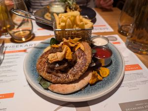 Endori burger with pita at Deichkind in Sankt Peter-ording