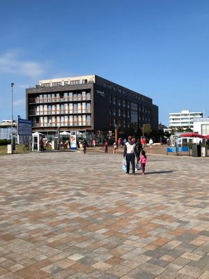 The Deichkind Restaurant is in the Hotel Strandgut Resort at Deichkind in Sankt Peter-ording