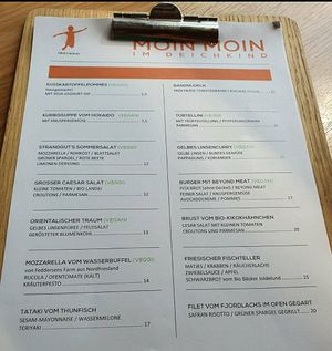 speisekarte september 2020 at Deichkind in Sankt Peter-ording