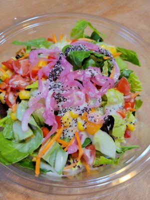 Salad with dressing vegan at B's Salty & Sweet in Columbia