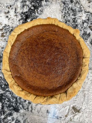 Vegan pumpkin caramel pie (holiday orders only) at B's Salty & Sweet in Columbia