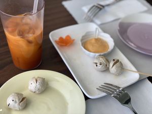 Mushroom balls! Tasty!   at White Springs Cafe in Arcadia