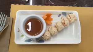 Shrimp skewers   at White Springs Cafe in Arcadia