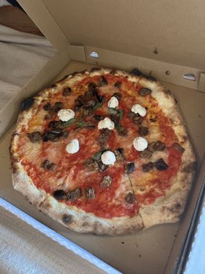 Pizza Norma Vegan $26  at Bella Italia in Newcastle