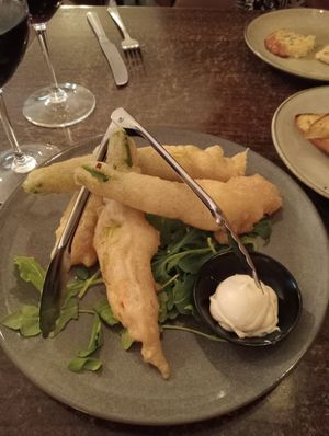 Zucchini flowers at Bella Italia in Newcastle