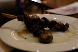Grilled mushrooms at Boss Caffe in Subotica