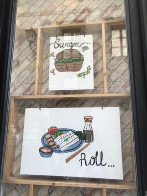 Vegan burger option at Be Right Back in Linz