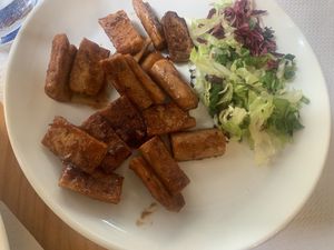 seitan & tofu  at Veggie Garden in Sitges