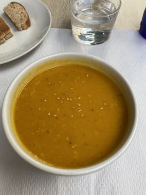 Crema de zanahoria y coco  at Veggie Garden in Sitges