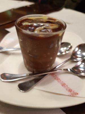 Menu of the day / Dessert / Chocolate mousse at Veggie Garden in Sitges