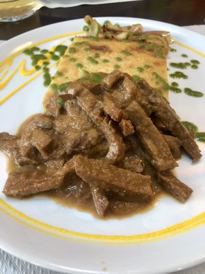 Seitan with Potato Cake  at Veggie Garden in Sitges