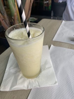 Ginger/lemon slushy   at Veggie Garden in Sitges