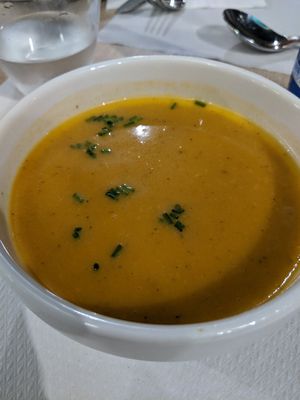 Vegetable soup at Veggie Garden in Sitges