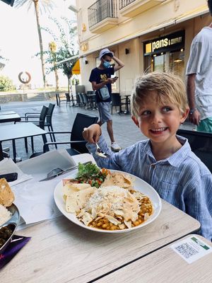 Our son loves it! at Veggie Garden in Sitges