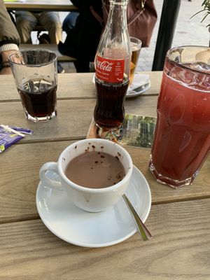 the cold hot chocolate  at Hans im Glück in St Gallen